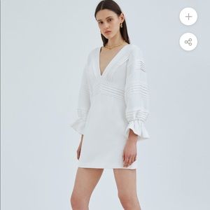 Ivory Lineal mini dress by C/meo collective